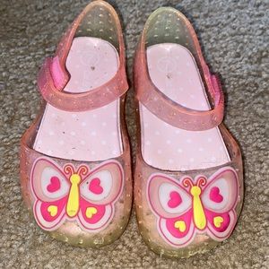 Cat & Jack Butterfly Jelly Shoes Size 7
